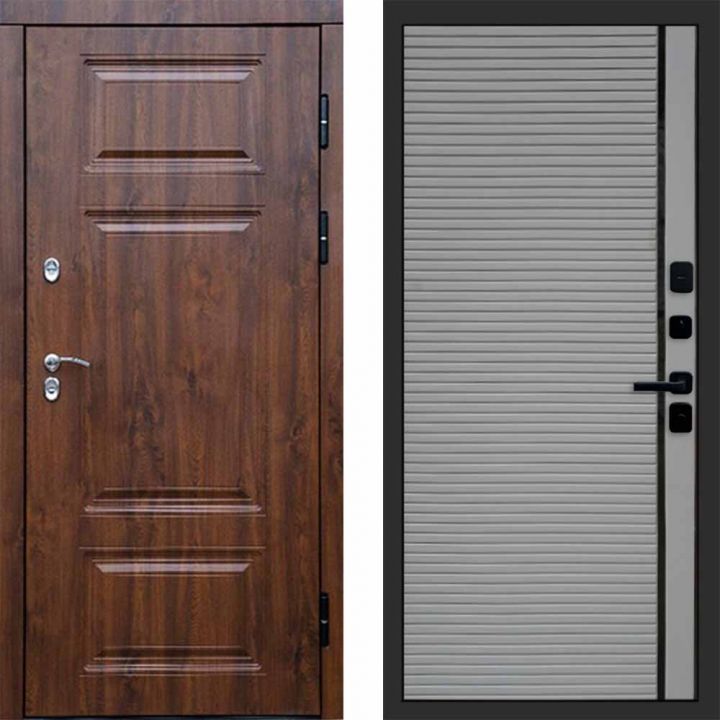 Входная дверь Termo-door Премиум винорит Дуб с терморазрывом - Porte Грей софт