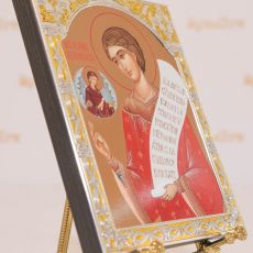 Икона Роман Сладкопевец в серебряном окладе (14х18см)