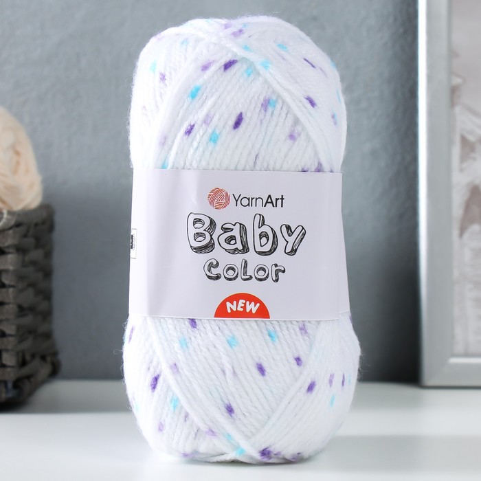 Пряжа для вязания спицами, крючком YarnArt, Baby color, 100% акрил, 150 м/50 г, (201)