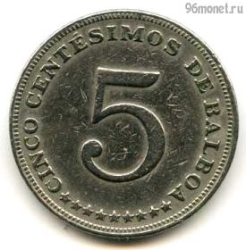 Панама 5 сентесимо 1975