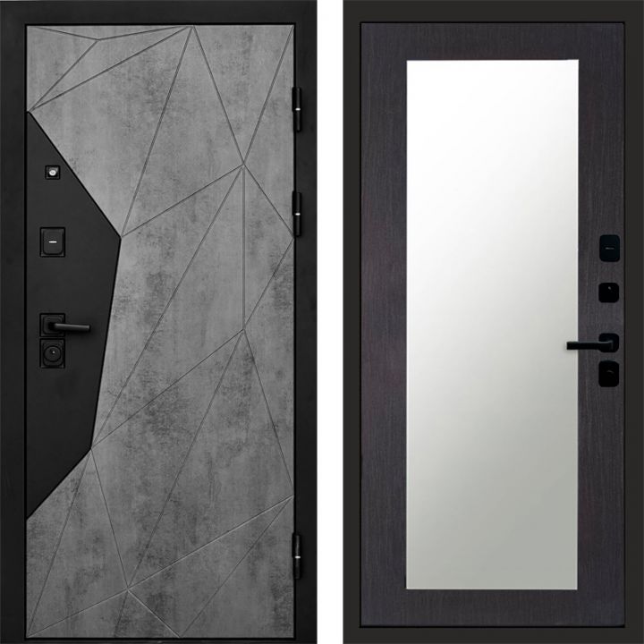 Входная дверь Termo-door Авангард Бетон - Зеркало триумф Венге