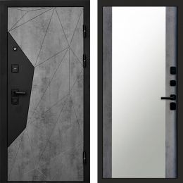 Входная дверь Termo-door Авангард Бетон - Зеркало Бетон темный