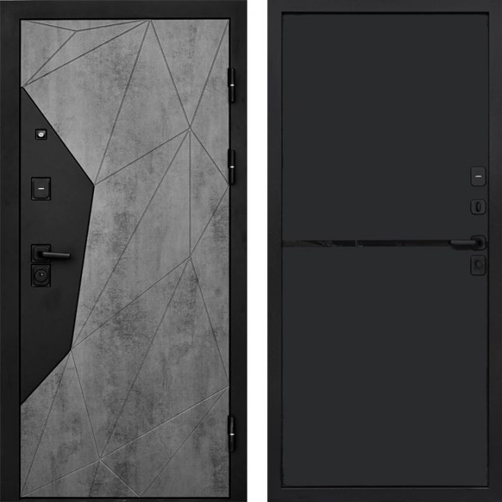 Входная дверь Termo-door Авангард Бетон - Нео Black