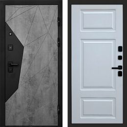 Входная дверь Termo-door Авангард Бетон - Лион Белый софт