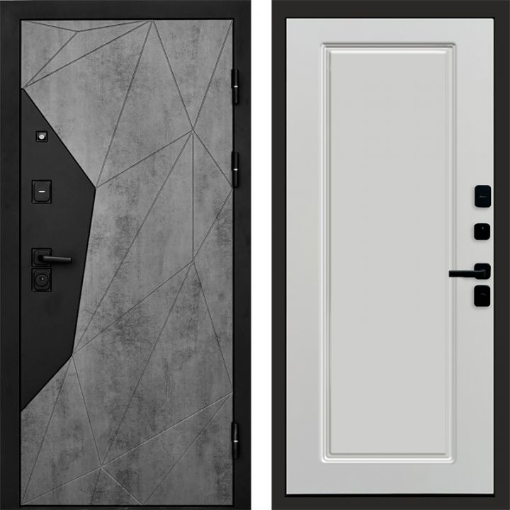 Входная дверь Termo-door Авангард Бетон - Гранд Белый софт