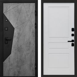 Входная дверь Termo-door Авангард Бетон - Классик Белый софт
