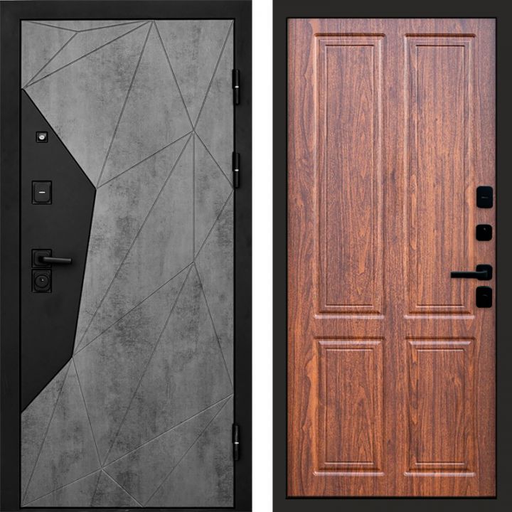 Входная дверь Termo-door Авангард Бетон - Орех стандарт