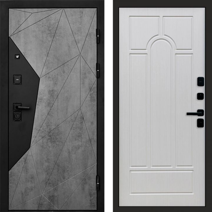 Входная дверь Termo-door Авангард Бетон - Арка Лиственница