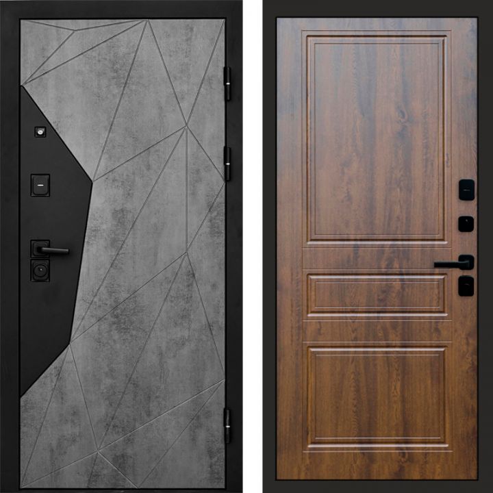 Входная дверь Termo-door Авангард Бетон - Классика Дуб