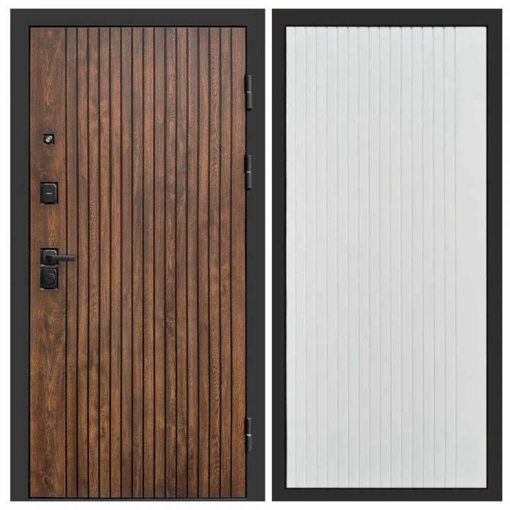 Входная дверь Termo-door Твист Дуб style - FLAT Белый софт