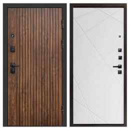 Входная дверь Termo-door Твист Дуб style - Лучи Белый