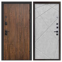 Входная дверь Termo-door Твист Дуб style - Лучи Бетон светлый