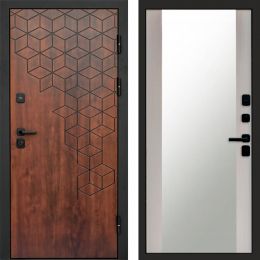 Входная дверь Termo-door Спейс Дуб патина - Зеркало Лиственница