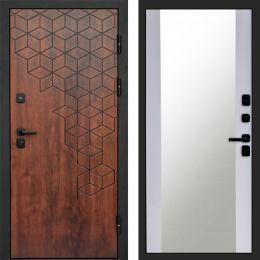 Входная дверь Termo-door Спейс Дуб патина - Зеркало Белый софт