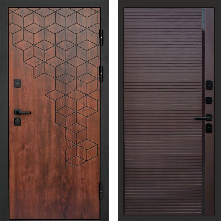 Входная дверь Termo-door Спейс Дуб патина - Porte Шоколад