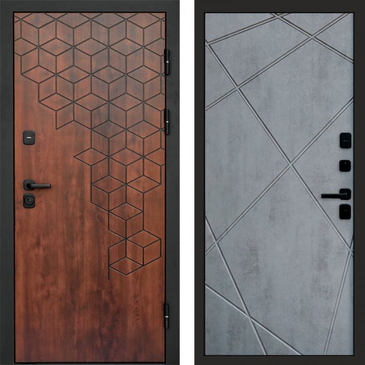 Входная дверь Termo-door Спейс Дуб патина - Лучи Бетон темный