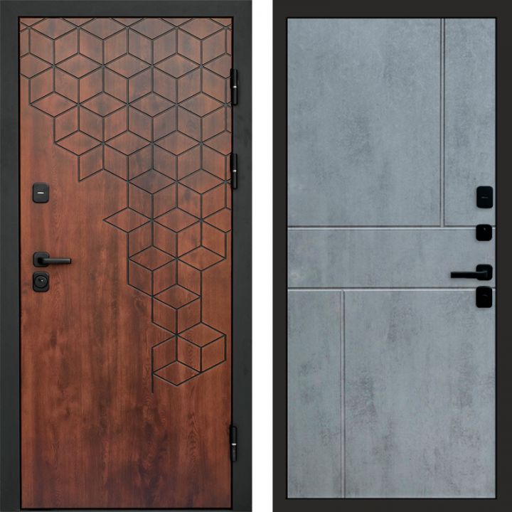 Входная дверь Termo-door Спейс Дуб патина - Горизонт Бетон темный