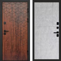 Входная дверь Termo-door Спейс Дуб патина - Горизонт Бетон светлый