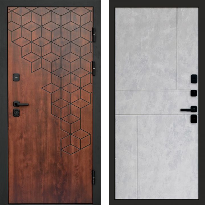 Входная дверь Termo-door Спейс Дуб патина - Горизонт Бетон светлый