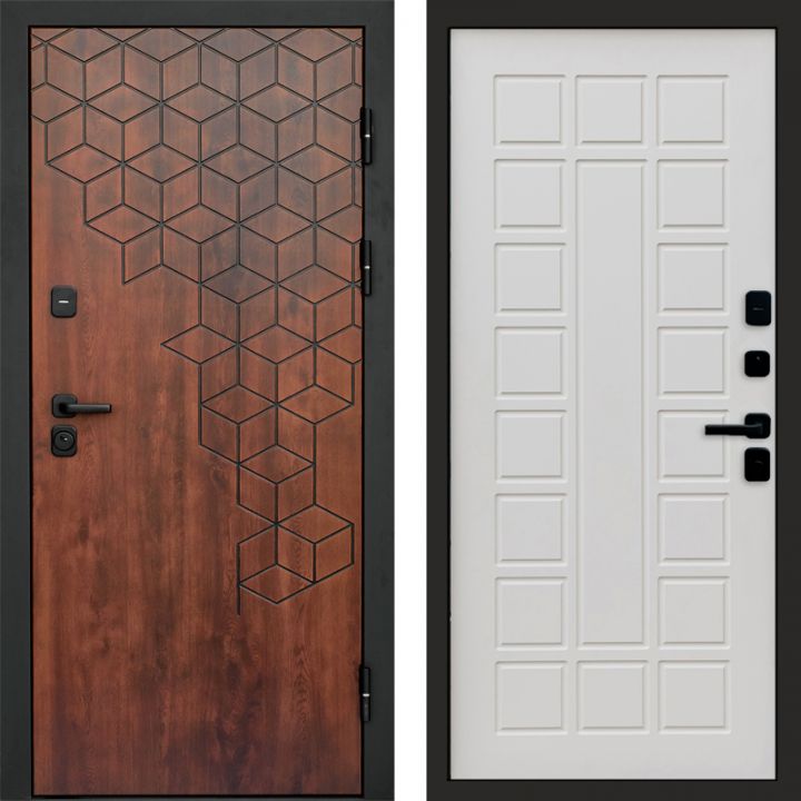 Входная дверь Termo-door Спейс Дуб патина - Престиж Бежевый матовый