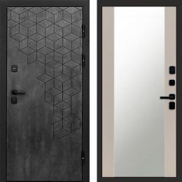 Входная дверь Termo-door Спейс Бетон патина - Зеркало Слоновая кость