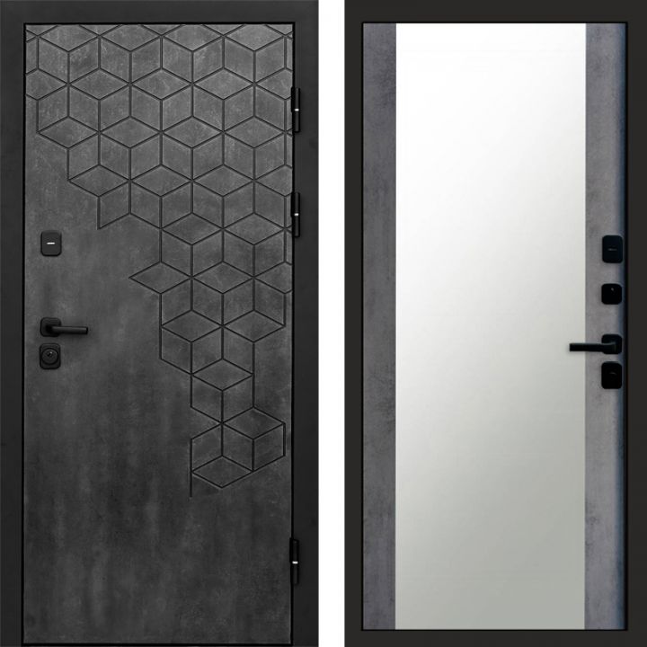 Входная дверь Termo-door Спейс Бетон патина - Зеркало Бетон темный