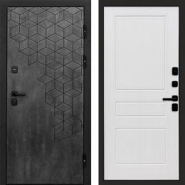 Входная дверь Termo-door Спейс Бетон патина - Классик Белый софт