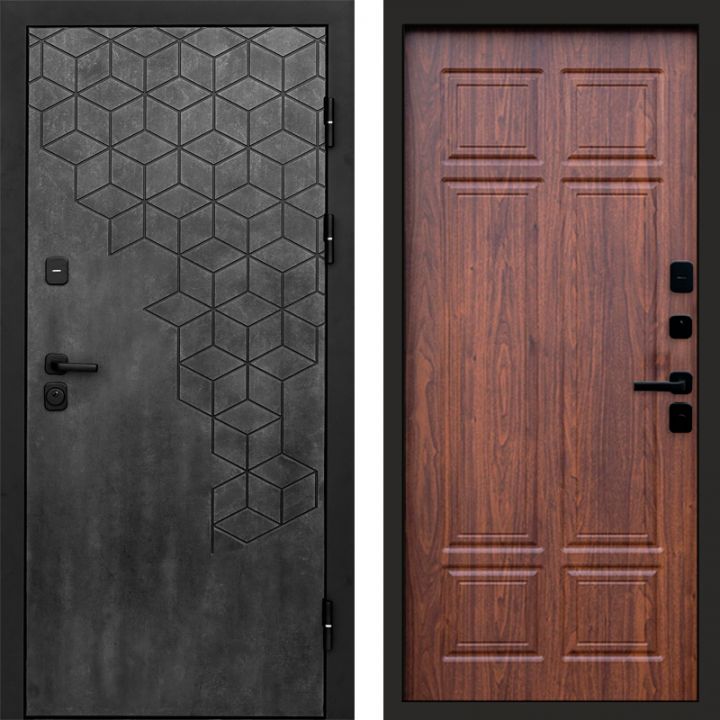 Входная дверь Termo-door Спейс Бетон патина - Орех премиум