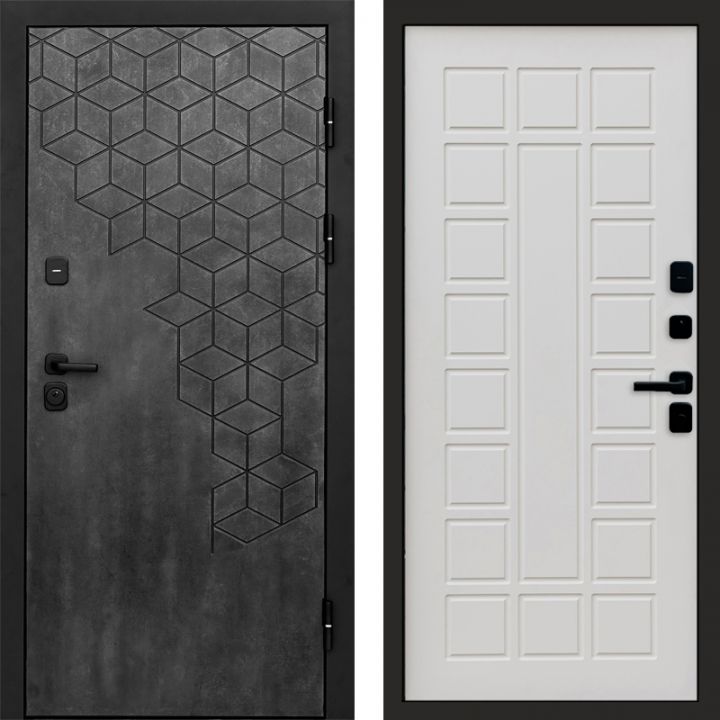 Входная дверь Termo-door Спейс Бетон патина - Престиж Бежевый матовый