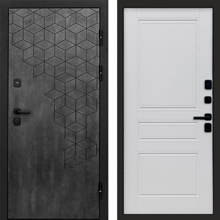 Входная дверь Termo-door Спейс Бетон патина - Классика Белое дерево