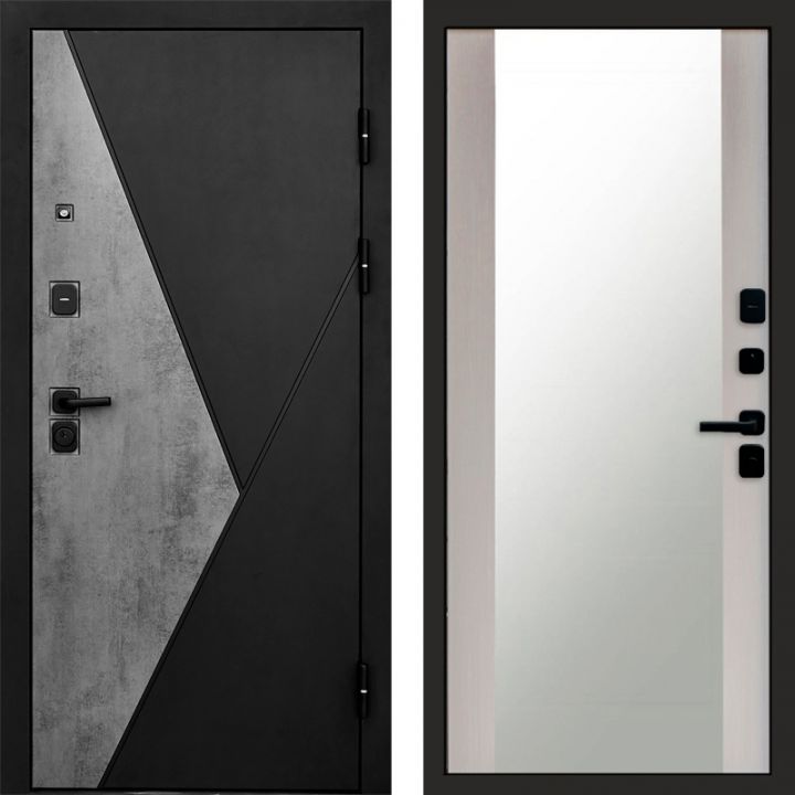 Входная дверь Termo-door Матрикс Бетон - Зеркало Лиственница