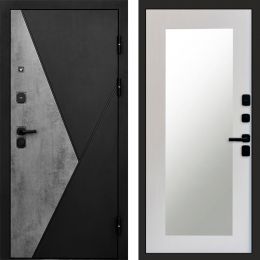 Входная дверь Termo-door Матрикс Бетон - Зеркало триумф Лиственница