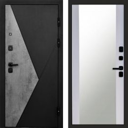 Входная дверь Termo-door Матрикс Бетон - Зеркало Белый софт