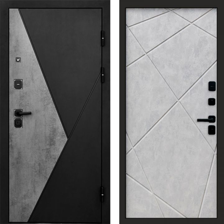 Входная дверь Termo-door Матрикс Бетон - Лучи Бетон светлый