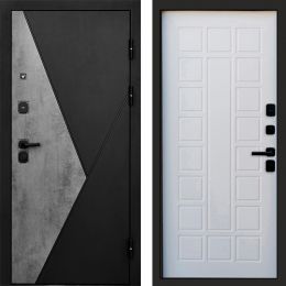 Входная дверь Termo-door Матрикс Бетон - Престиж Белое дерево