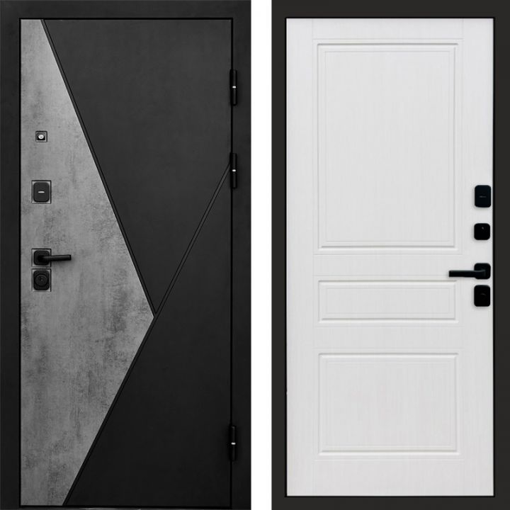 Входная дверь Termo-door Матрикс Бетон - Классика Белое дерево