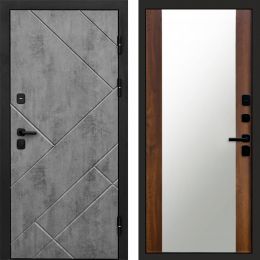 Входная дверь Termo-door Стоун Бетон - Зеркало Дуб