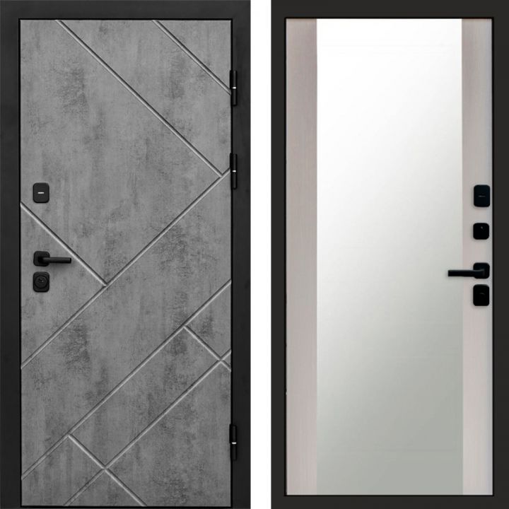 Входная дверь Termo-door Стоун Бетон - Зеркало Лиственница