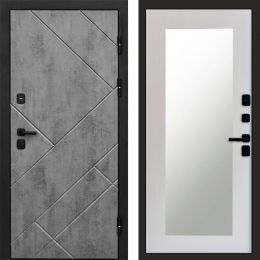Входная дверь Termo-door Стоун Бетон - Зеркало триумф Лиственница