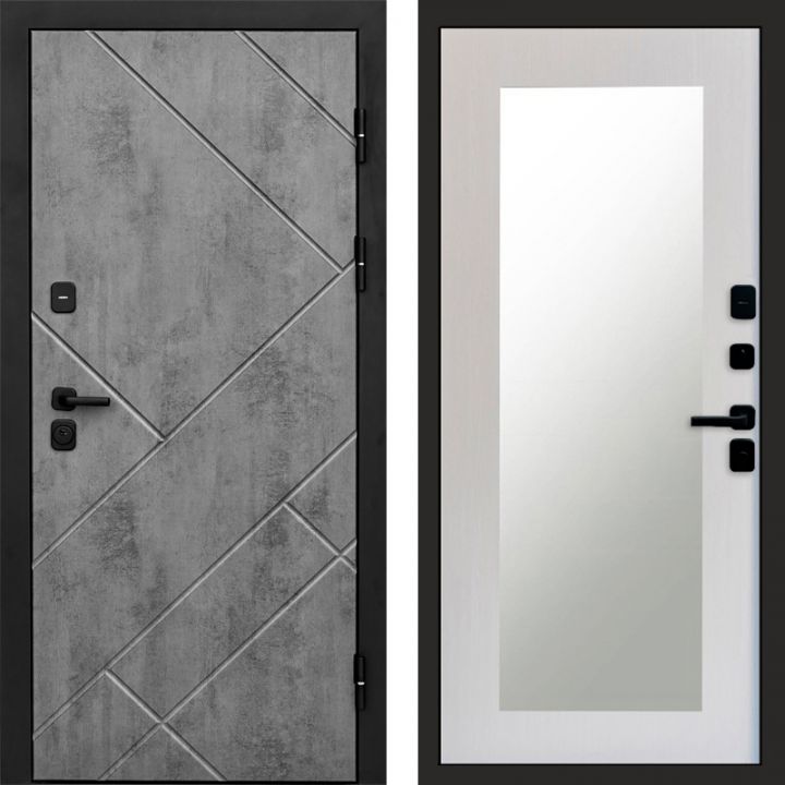 Входная дверь Termo-door Стоун Бетон - Зеркало триумф Лиственница