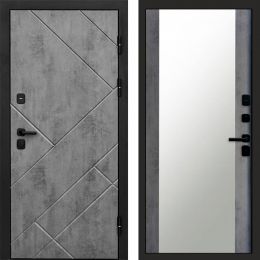 Входная дверь Termo-door Стоун Бетон - Зеркало Бетон темный