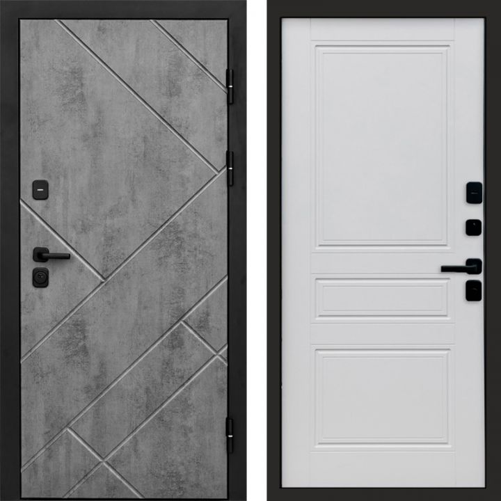 Входная дверь Termo-door Стоун Бетон - Классик Белый софт