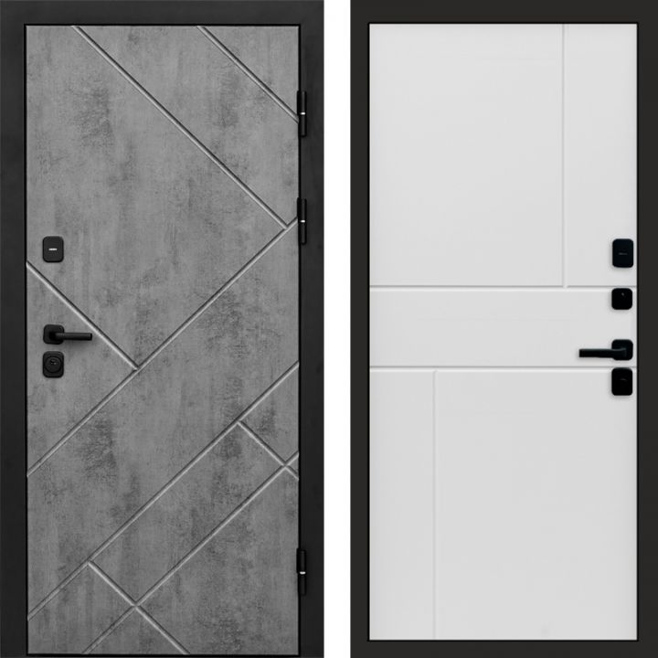 Входная дверь Termo-door Стоун Бетон - Горизонт Белый