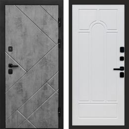 Входная дверь Termo-door Стоун Бетон - Арка Белое дерево