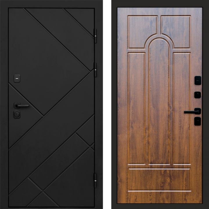 Входная дверь Termo-door Стоун Black - Арка Дуб