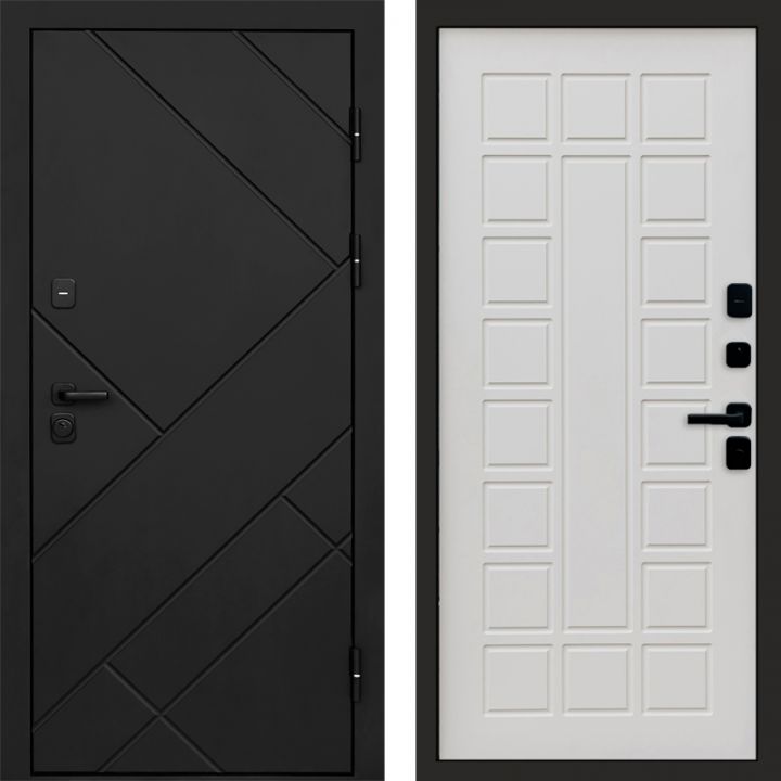 Входная дверь Termo-door Стоун Black - Престиж Бежевый матовый