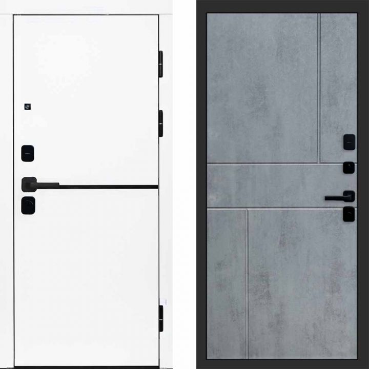 Входная дверь Termo-door Тренд WHITE - Горизонт Бетон темный