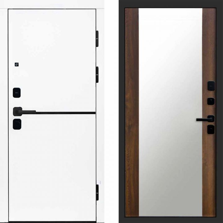 Входная дверь Termo-door Тренд WHITE - Зеркало Дуб