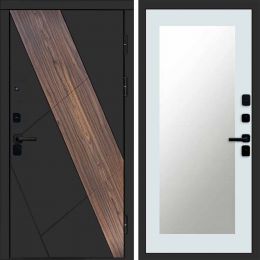 Входная дверь Termo-door Нова - Зеркало триумф Белый софт