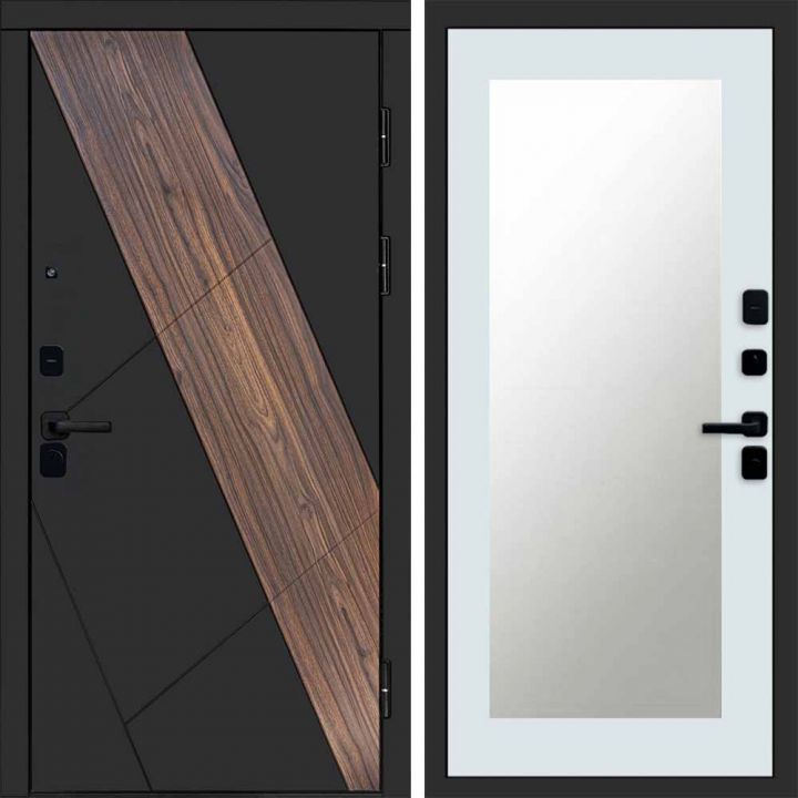 Входная дверь Termo-door Нова - Зеркало триумф Белый софт